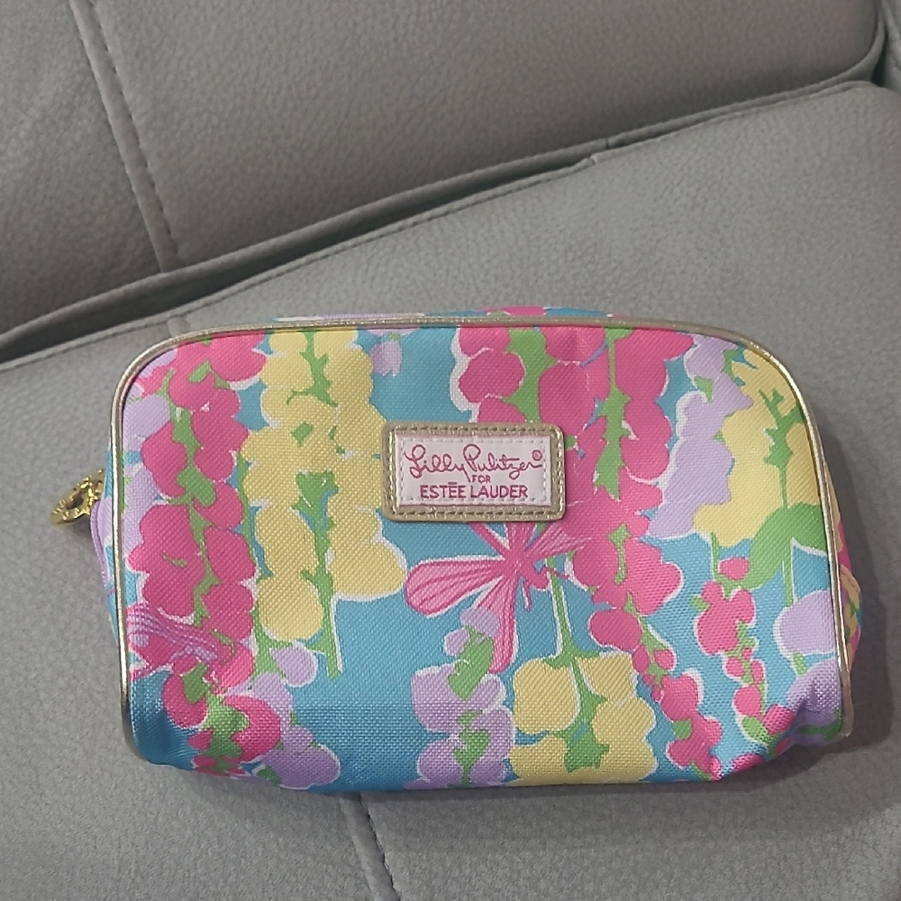 Lilly Pulitzer For Estee Lauder Colab Traver Makeup Bag  8×5